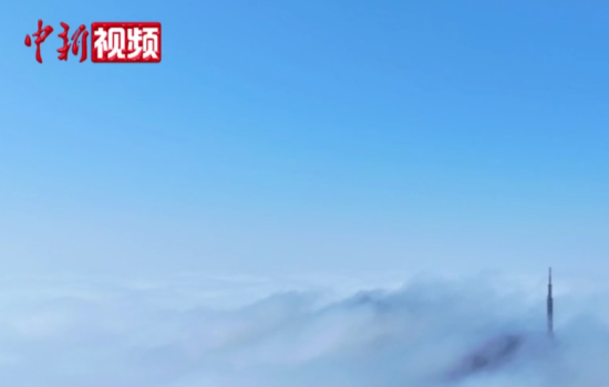 湖南南岳衡山频现云海景观 迎来最佳观赏期